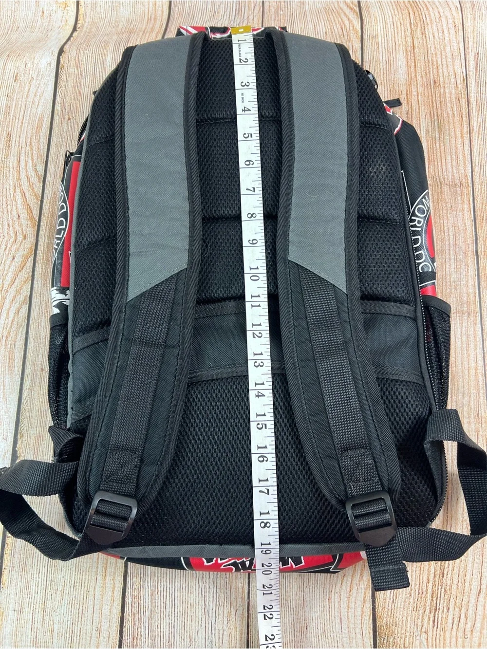 Metal Mulisha Y2K Black Grey Red Skull Logo Backpack Bag